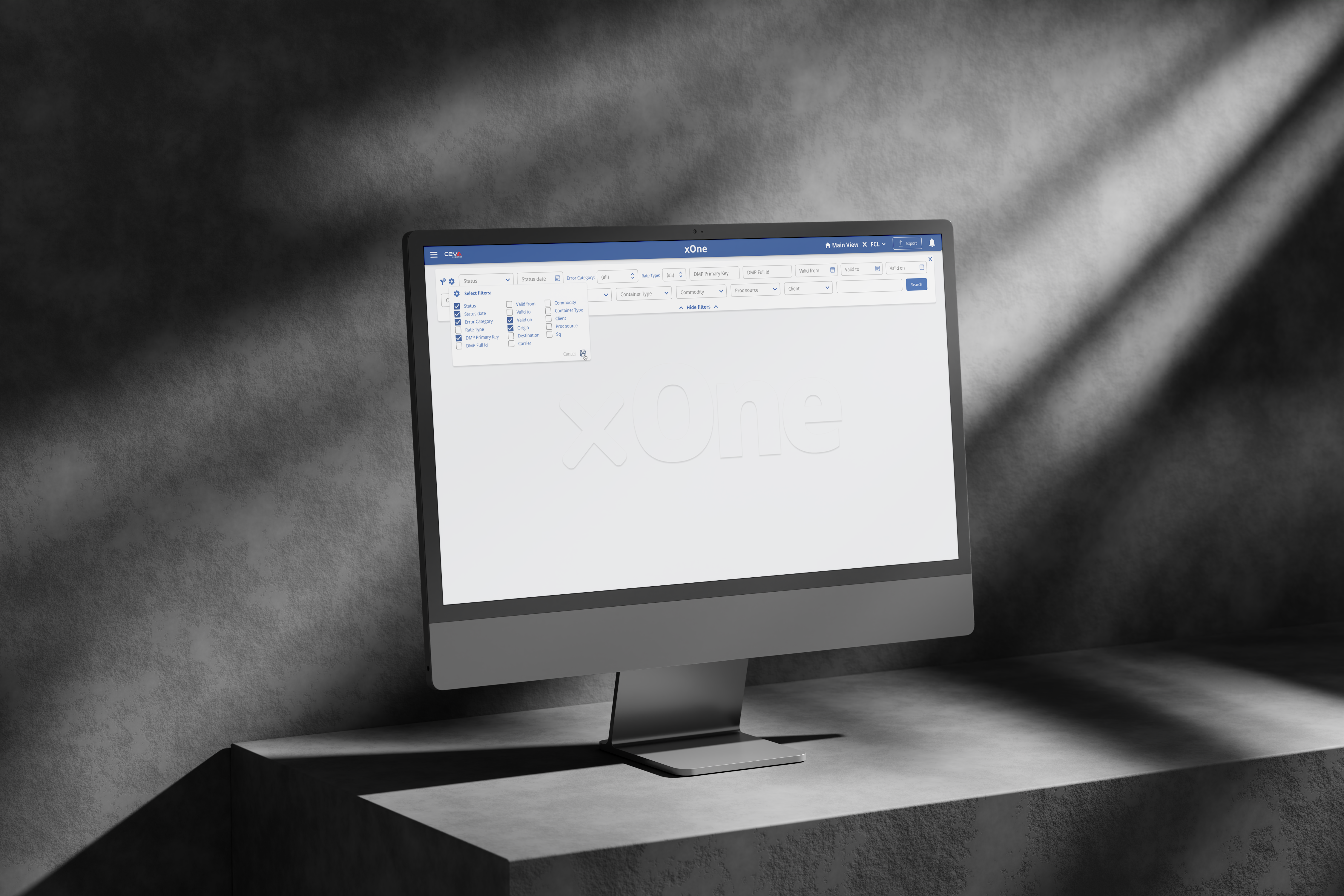 Mockup d'une application interne