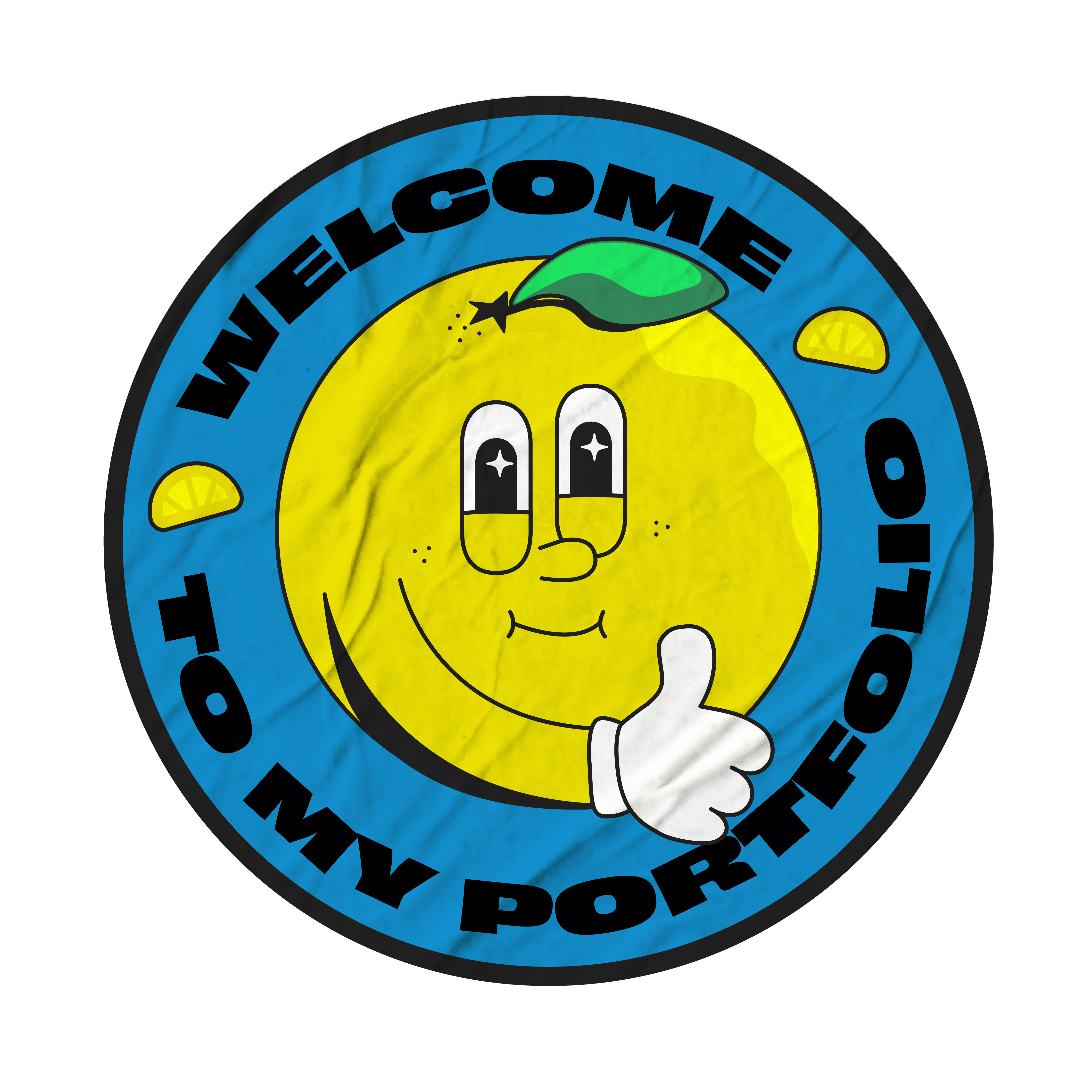 sticker welcome to my portfolio