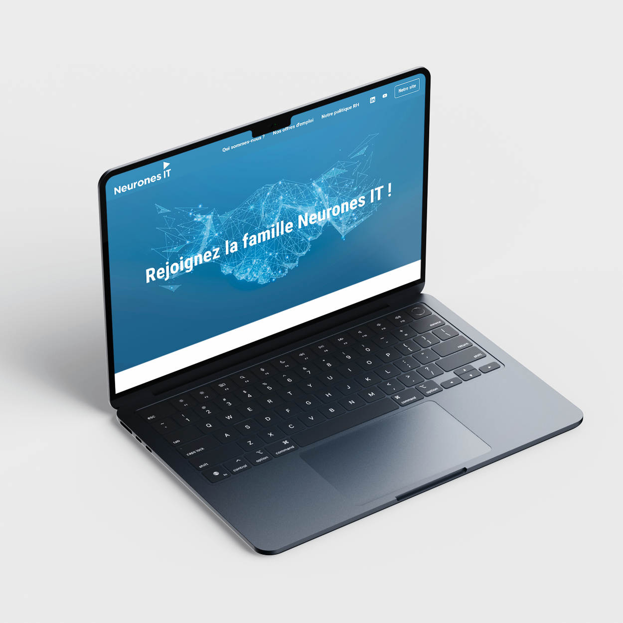 Mockup du site Carrières de Neurones IT